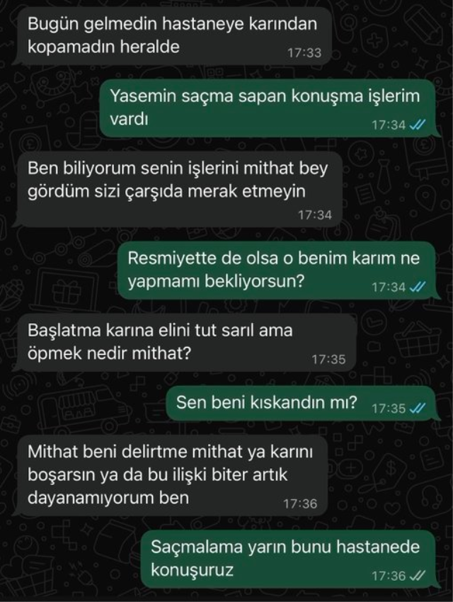 Yazışmalar bomba! Doktor ile hemşirenin yasak aşkı ifşa oldu