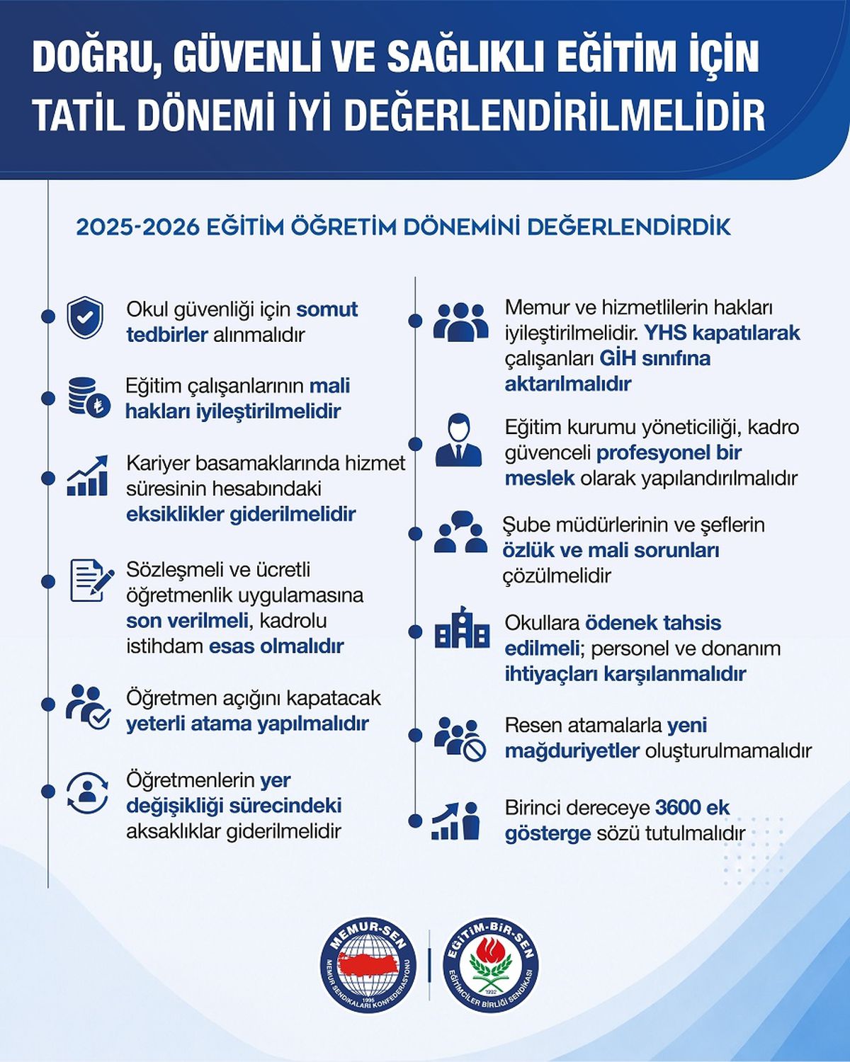 Eğitim-Bir-Sen\'den Eğitimde Değerlendirme