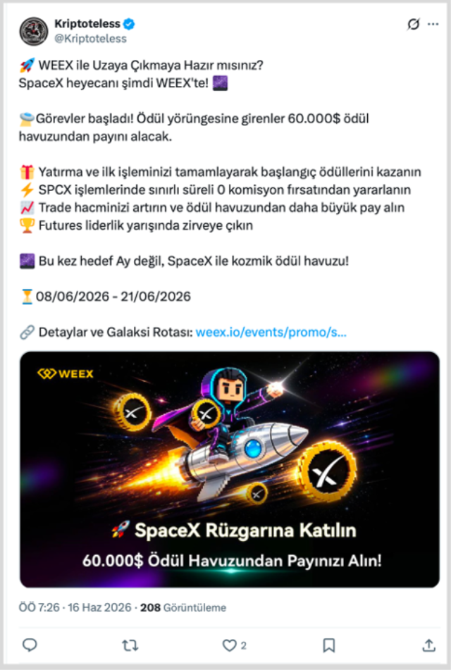 WEEX’in yasa dışı oyunu: SPK engeline rağmen fenomenler ve bot hesaplarla Türkiye’de faaliyetlerini sürdürüyor