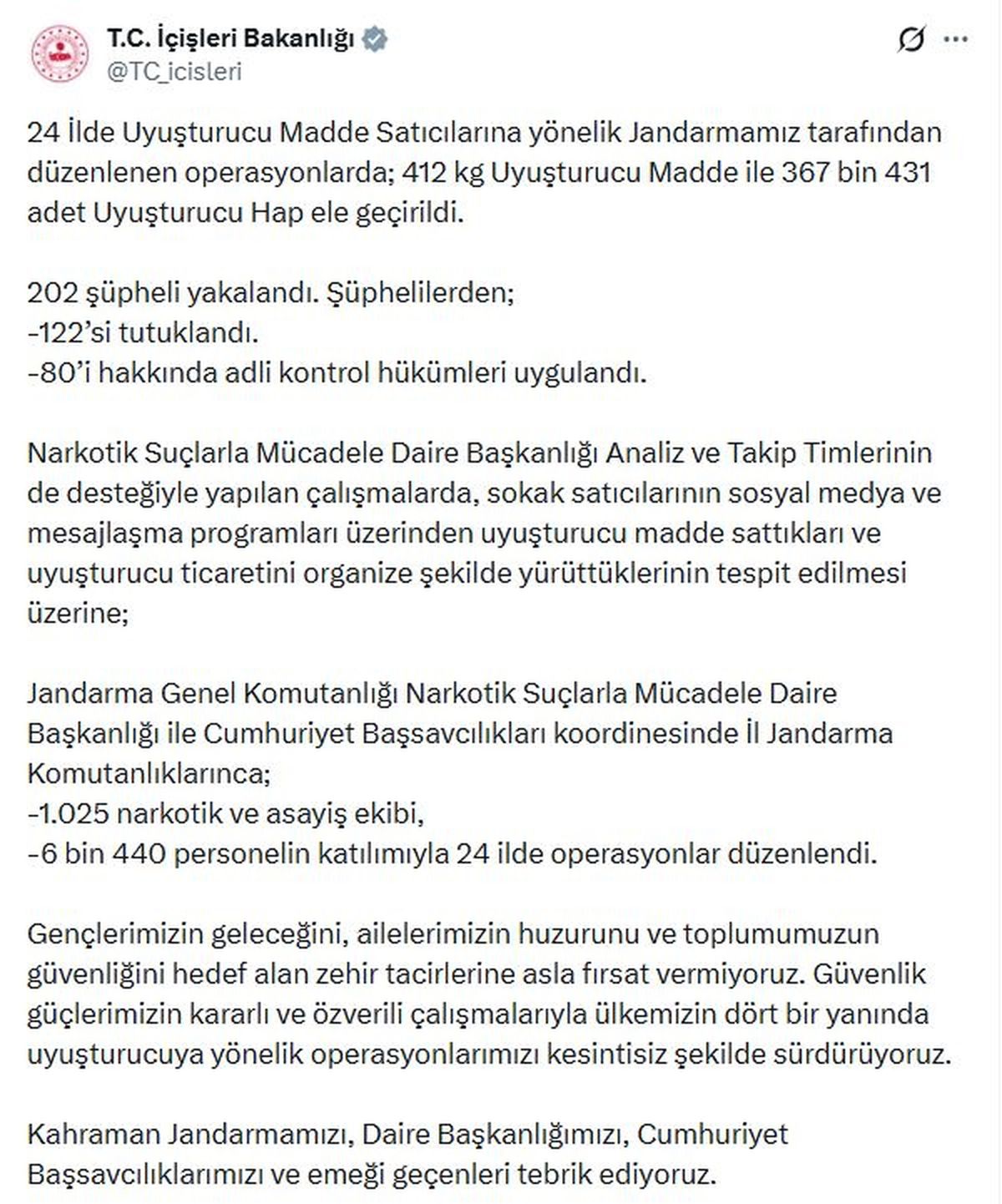 Uyuşturucu Operasyonunda 202 Gözaltı