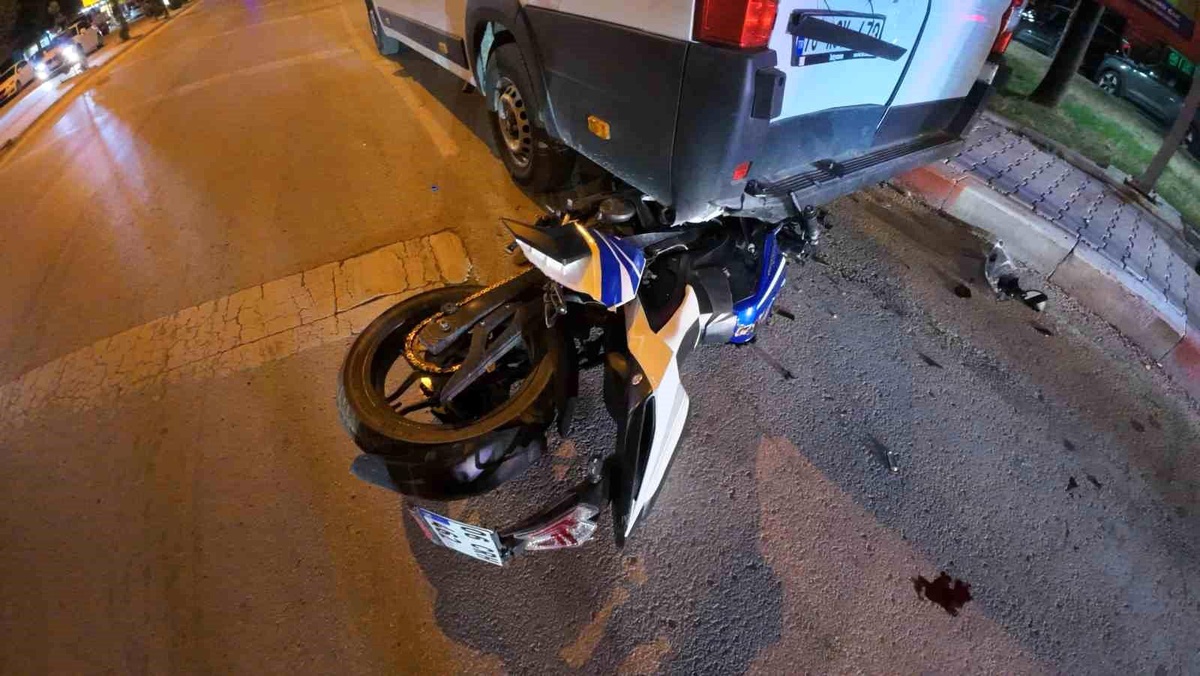 Karaman\'da motosiklet kaza yaptı!