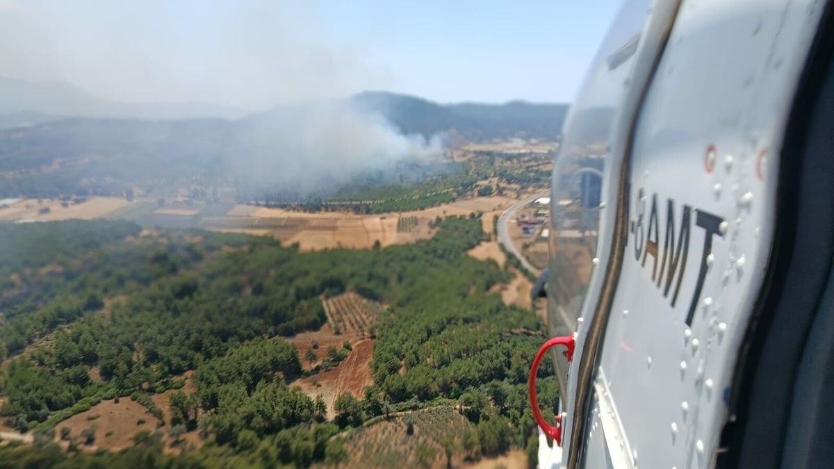 Muğla\'da Tarım Arazisinde Yangın