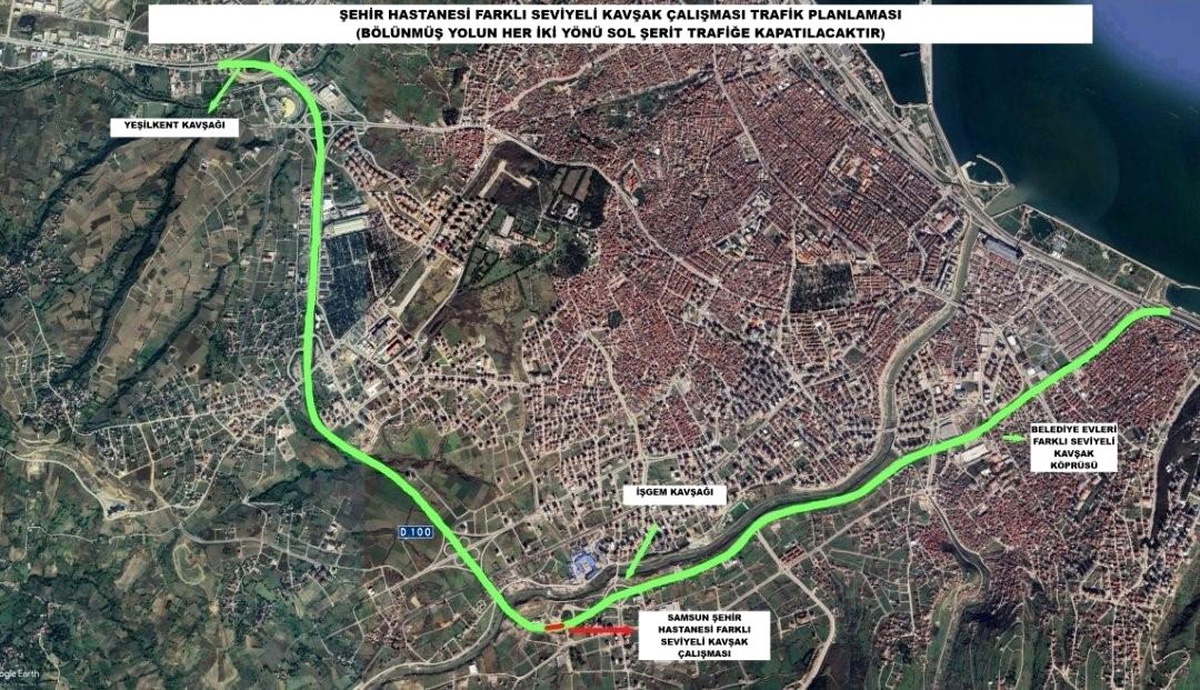 Samsun Şehir Hastanesi Kavşak Çalışmaları Başlıyor