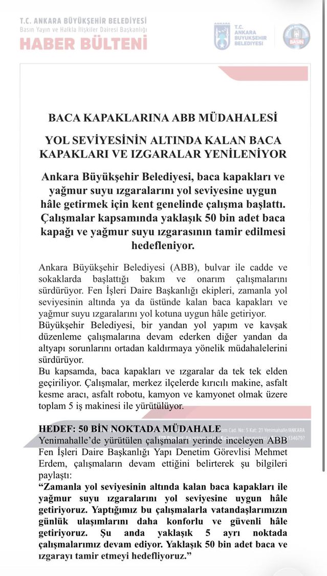 Ankara’da Mazgal Çalışmaları Yalanlandı