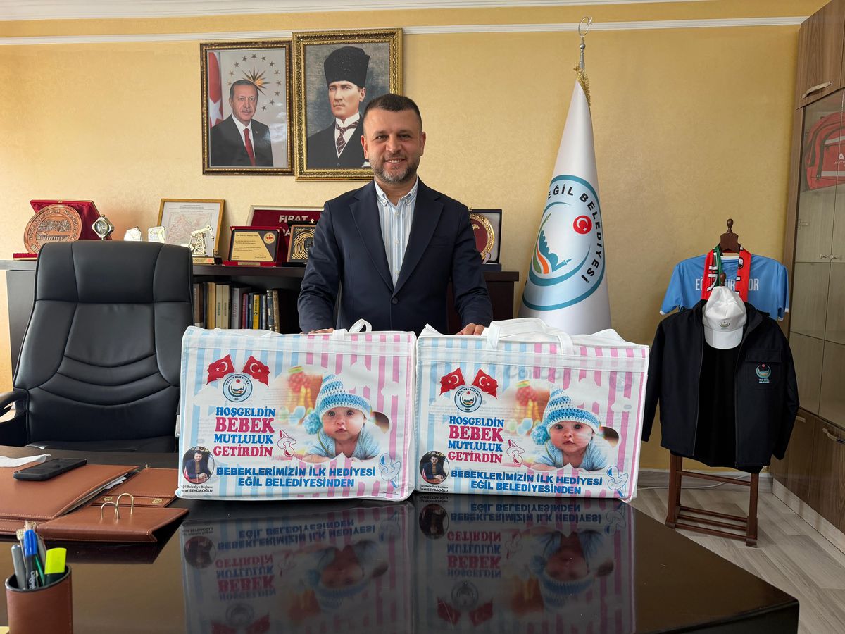 Eğil Belediyesi\'nden yeni doğan bebeklere hoş geldin hediyesi