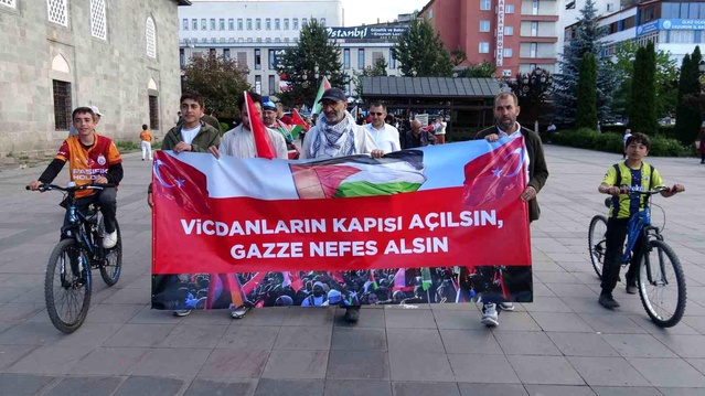İ Erzurum’da Gazze İçin Sessiz Yürüyüş