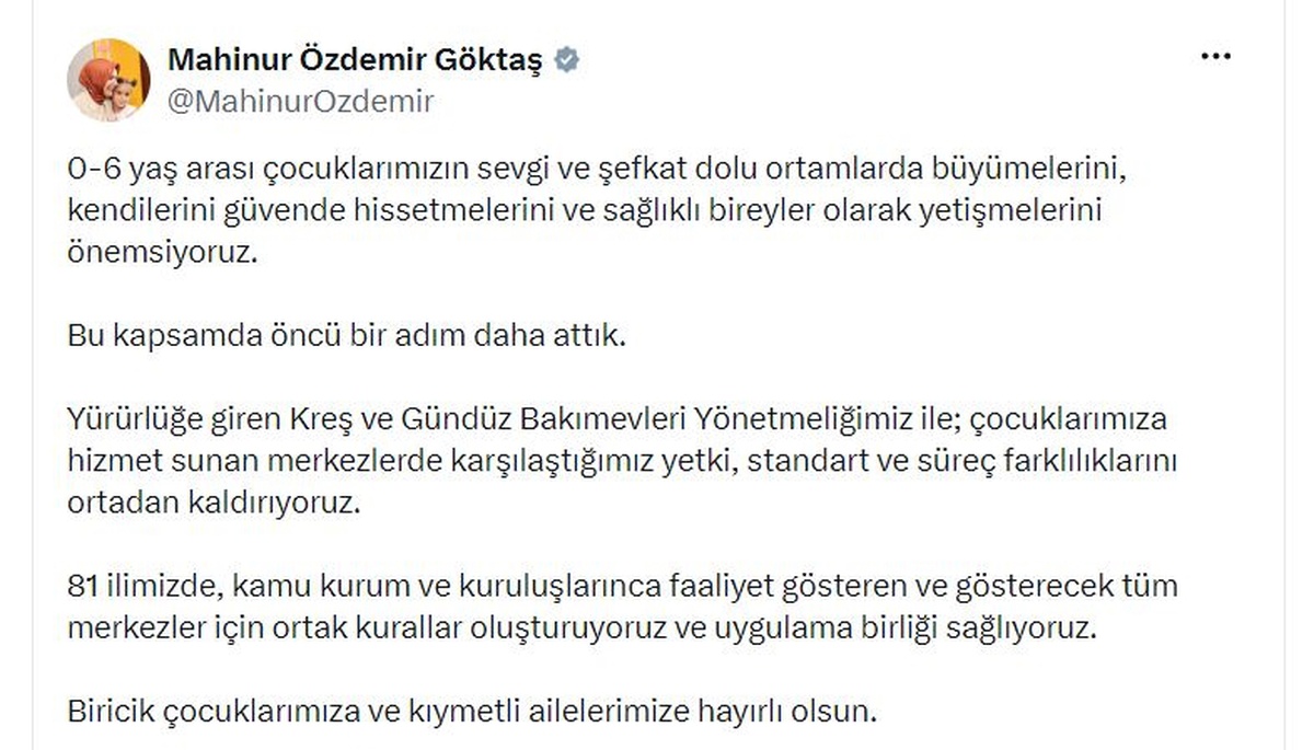 Yeni Kreş Yönetmeliği Yürürlükte