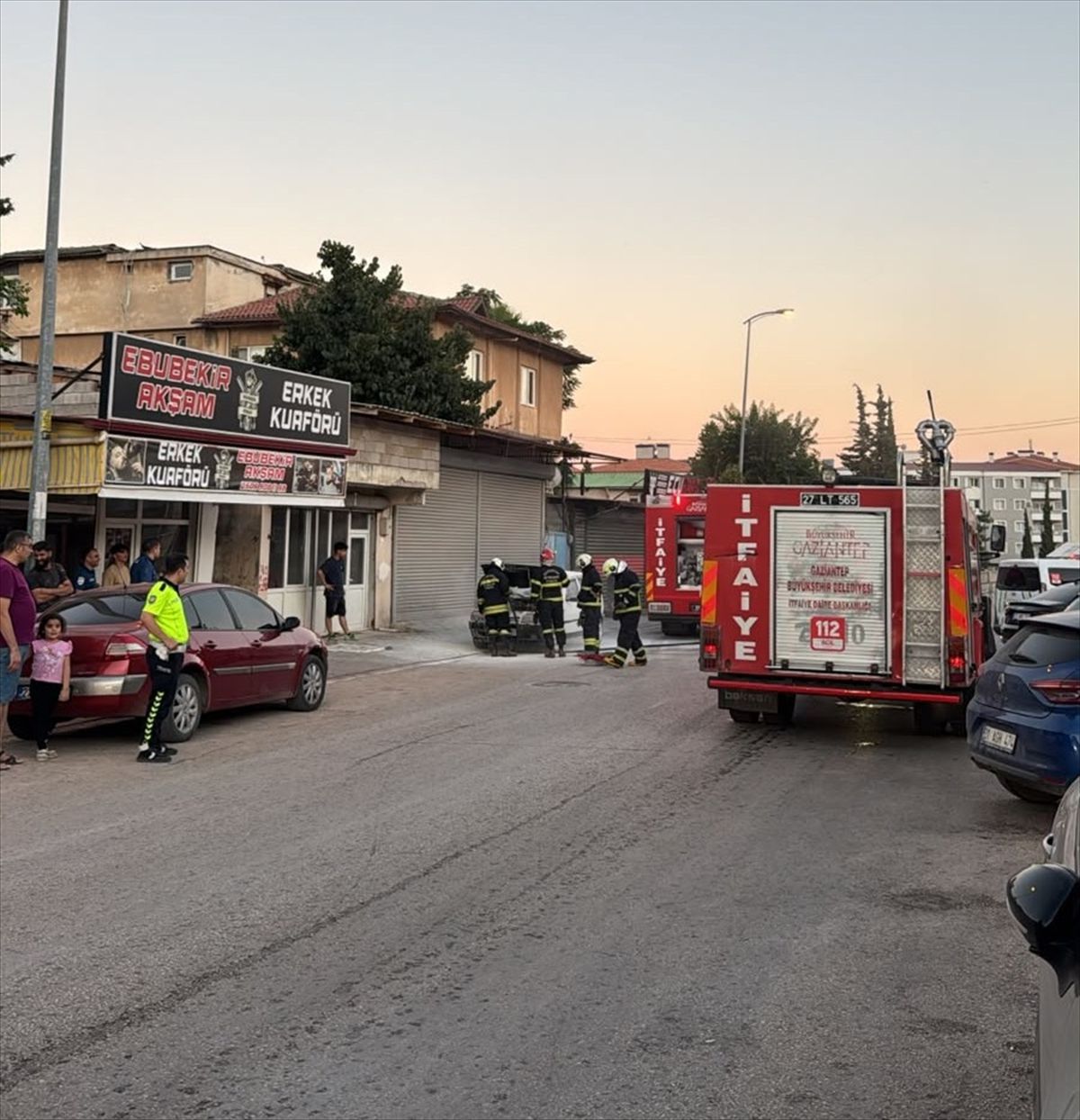 Gaziantep\'te Otomobil Yangını