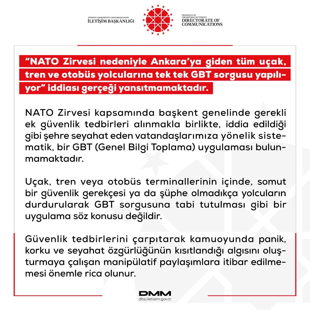 GBT Sorguları İddiası Yalanlandı