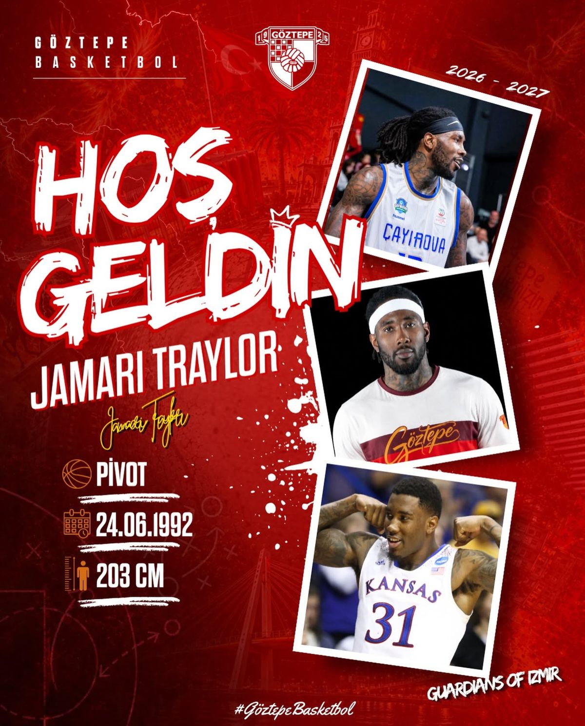 Göztepe, Jamari Taylor\'u Transfer Etti