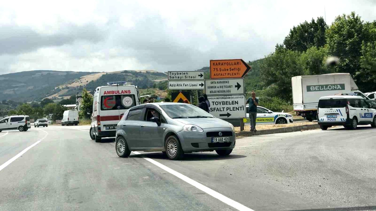 Samsun\'da Trafik Kazası: 1 Yaralı