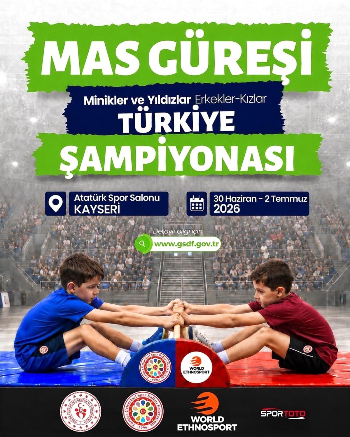 Güreş Şampiyonası Kayseri\'de Başlıyor