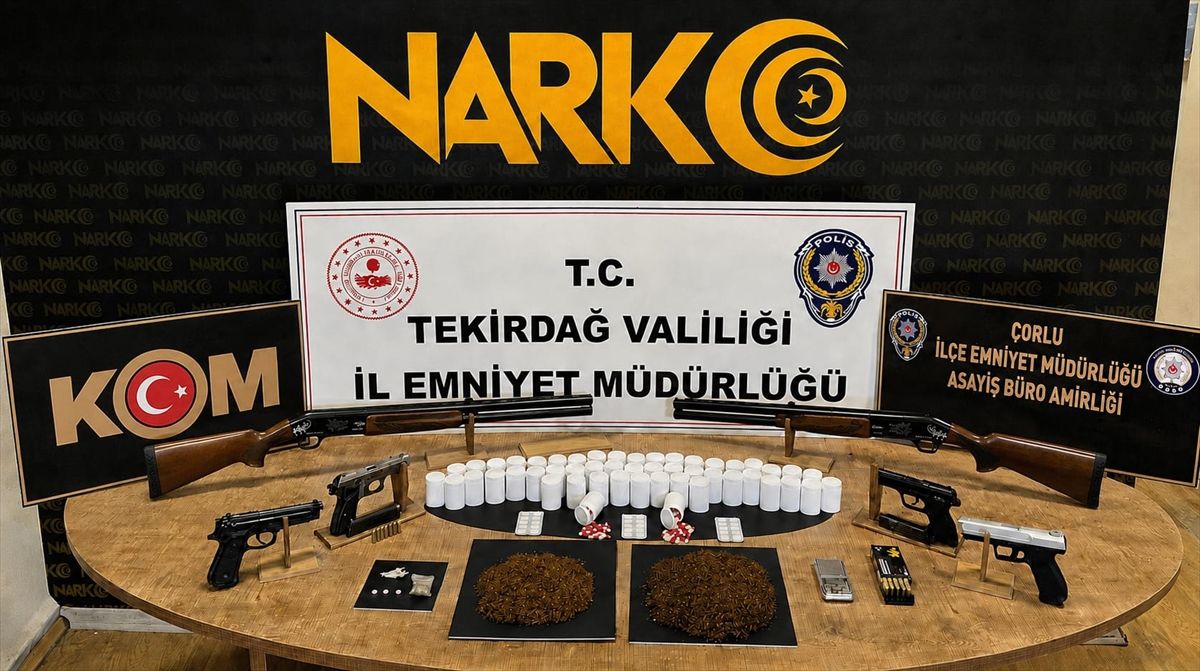 Tekirdağ\'da 13 Uyuşturucu Şüphelisi Tutuklandı