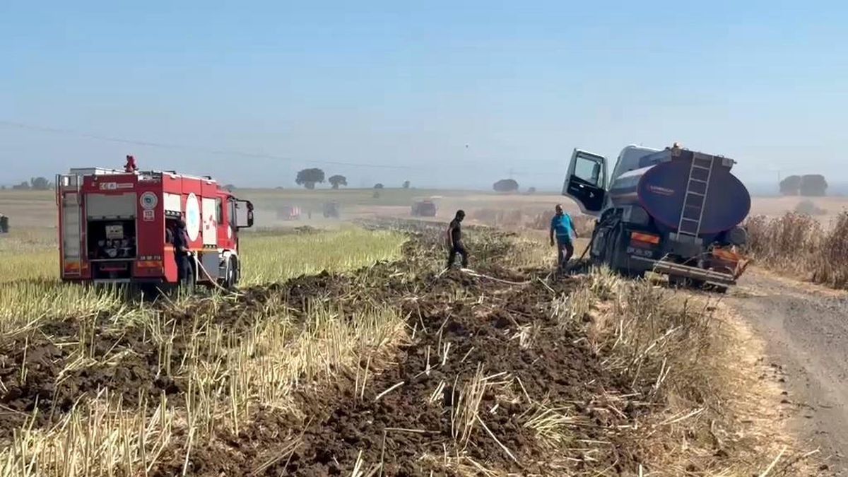 Tekirdağ\'da yaklaşık 300 dönüm alan yandı
