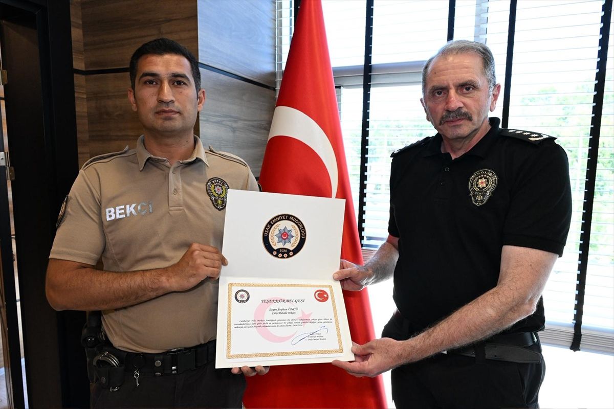 Bekçiye Teşekkür Belgesi