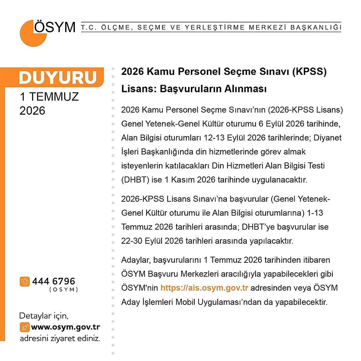 2026 KPSS Başvuruları Başladı