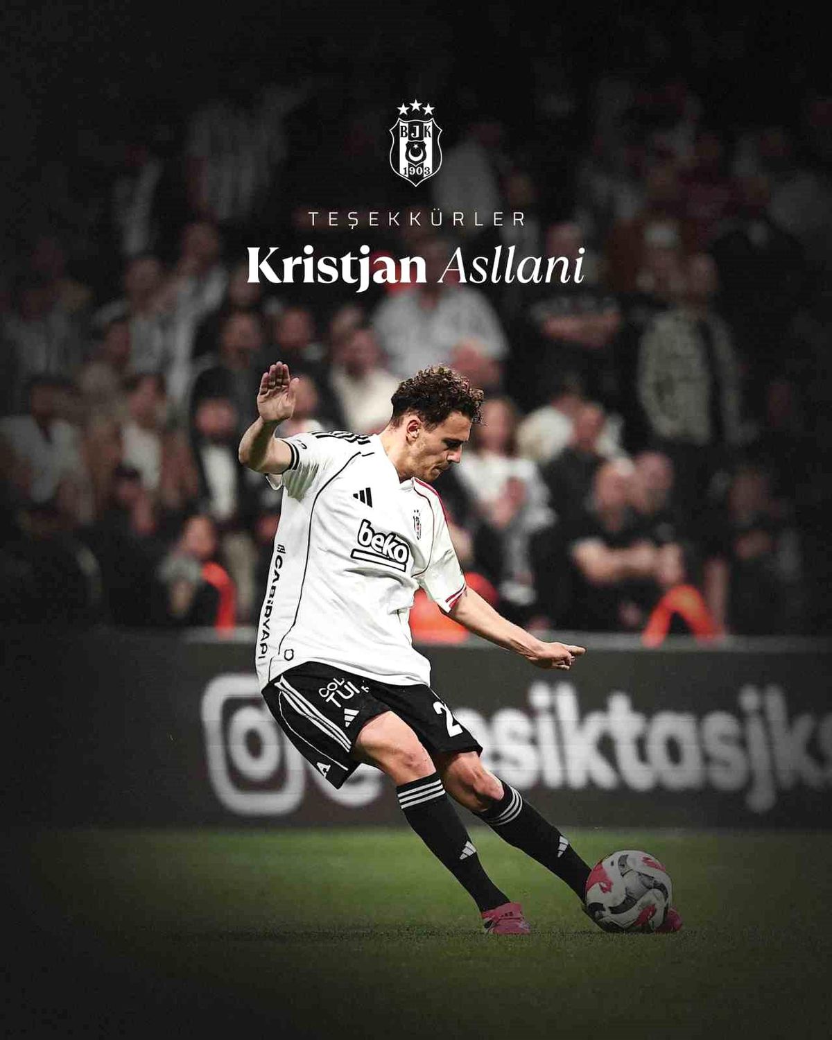 Beşiktaş\'tan Asllani\'ye Teşekkür