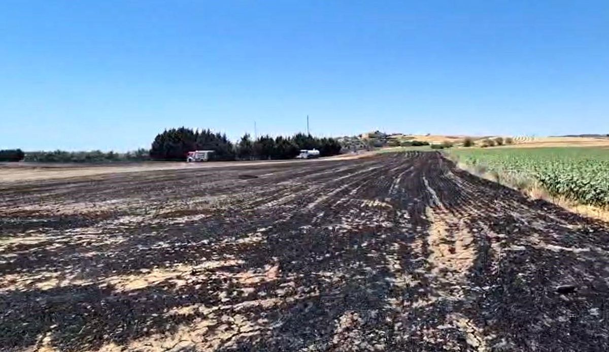 Silivri\'de Yangın Tarım Arazilerini Yaktı