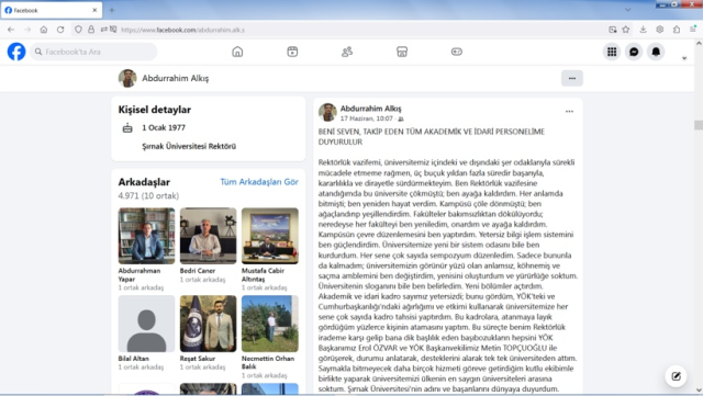 Skandal açıklama Şırnak Üniversitesi Rektörü Abdurrahim Alkış'a mı ait? Sessizliğini bozdu
