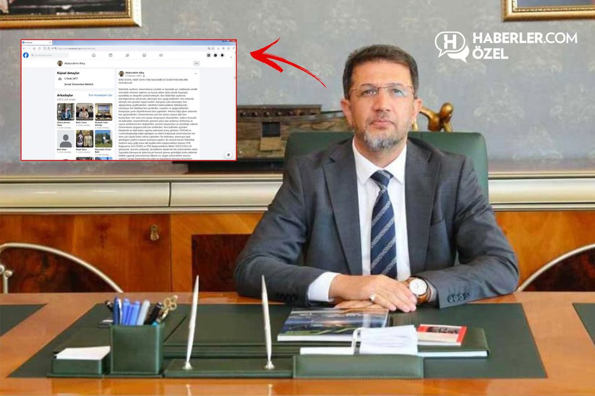 Skandal açıklama Şırnak Üniversitesi Rektörü Abdurrahim Alkış\'a mı ait? Sessizliğini bozdu