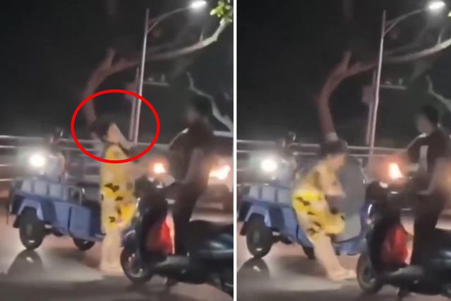 Kadını tekme atarak bayılttı