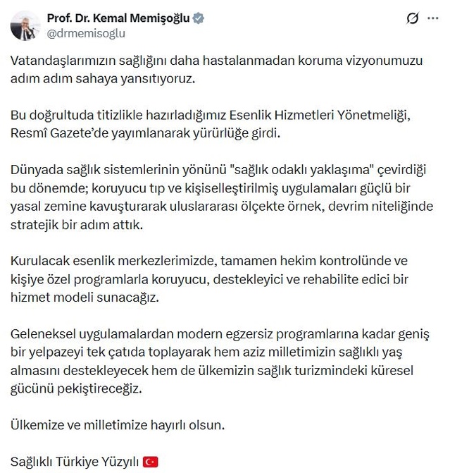 Esenlik Merkezleri Kuruluyor