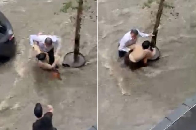 İstanbul’da şiddetli sağanak! Genç kadın son anda kurtarıldı