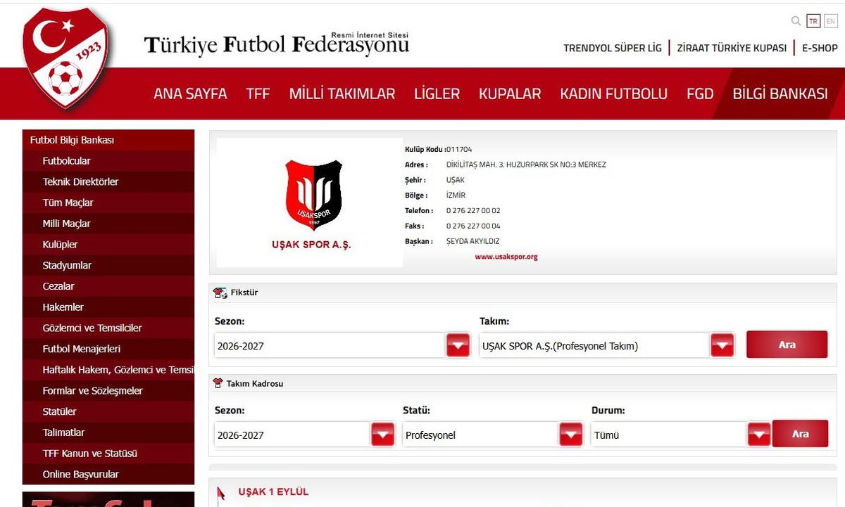 Uşakspor\'da Yönetim Değişikliği