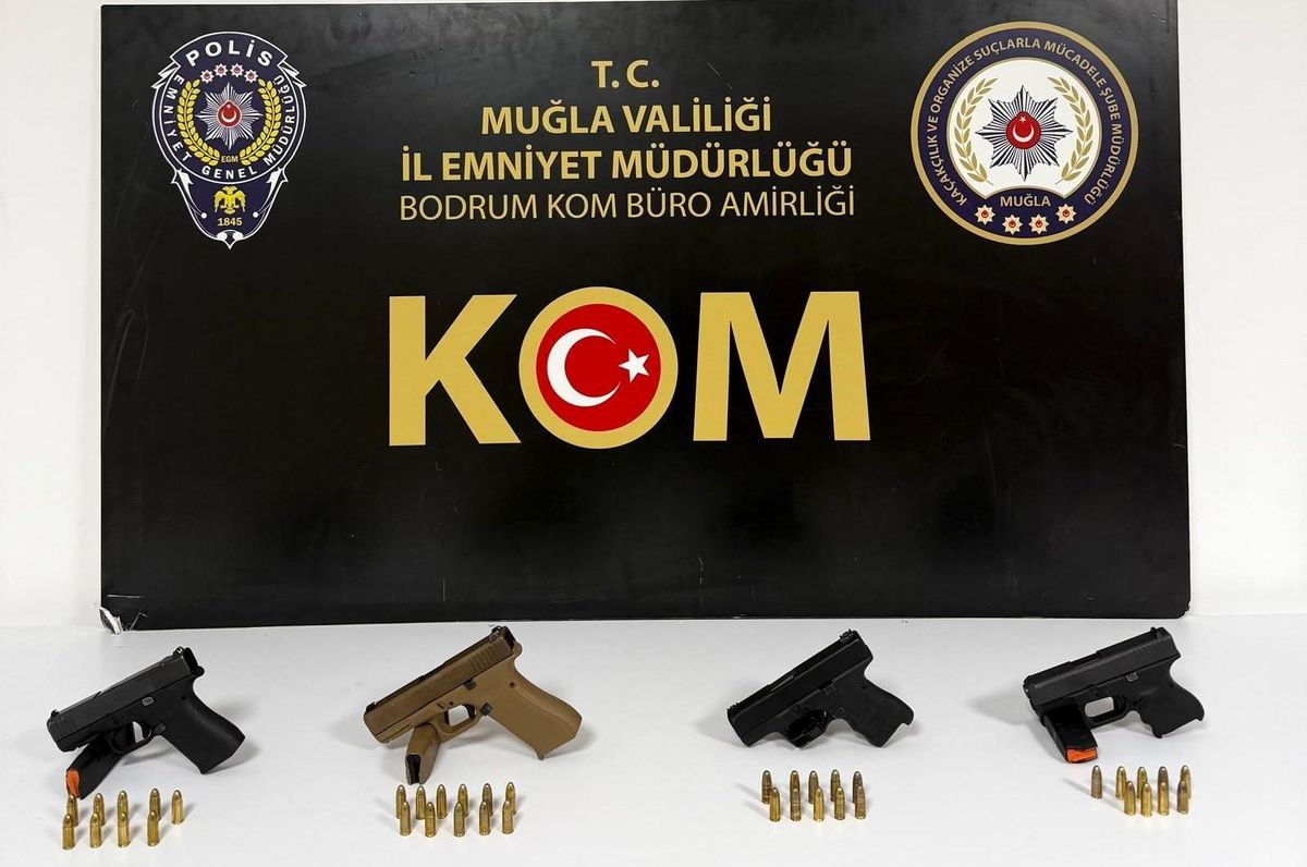 Bodrum\'da Kaçan 4 Şüpheli Silahlarla Yakalandı