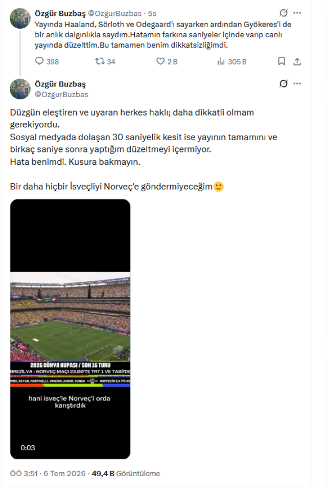 TRT'den yeni gaf! Yıldız futbolcunun ülkesi değişti
