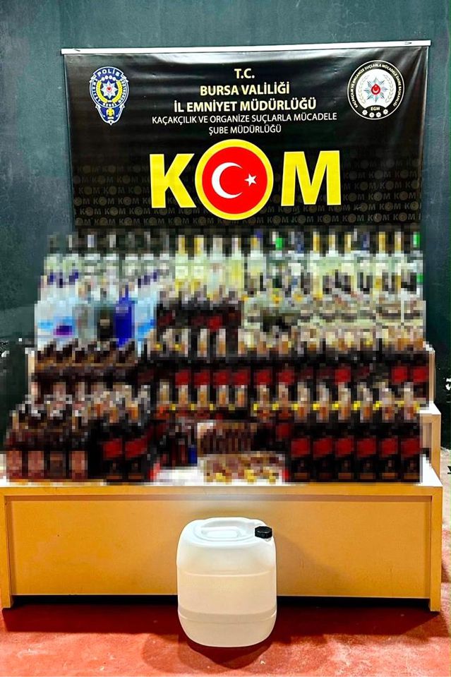 Bursa’da Sahte Alkol Operasyonu