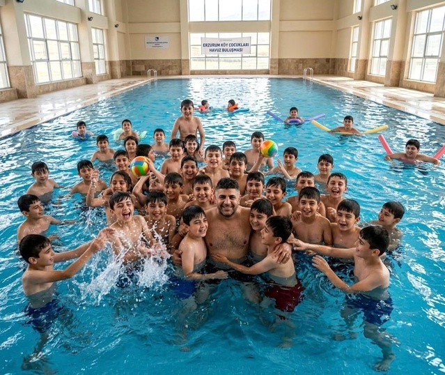 Köy Çocukları Havuzla Buluştu