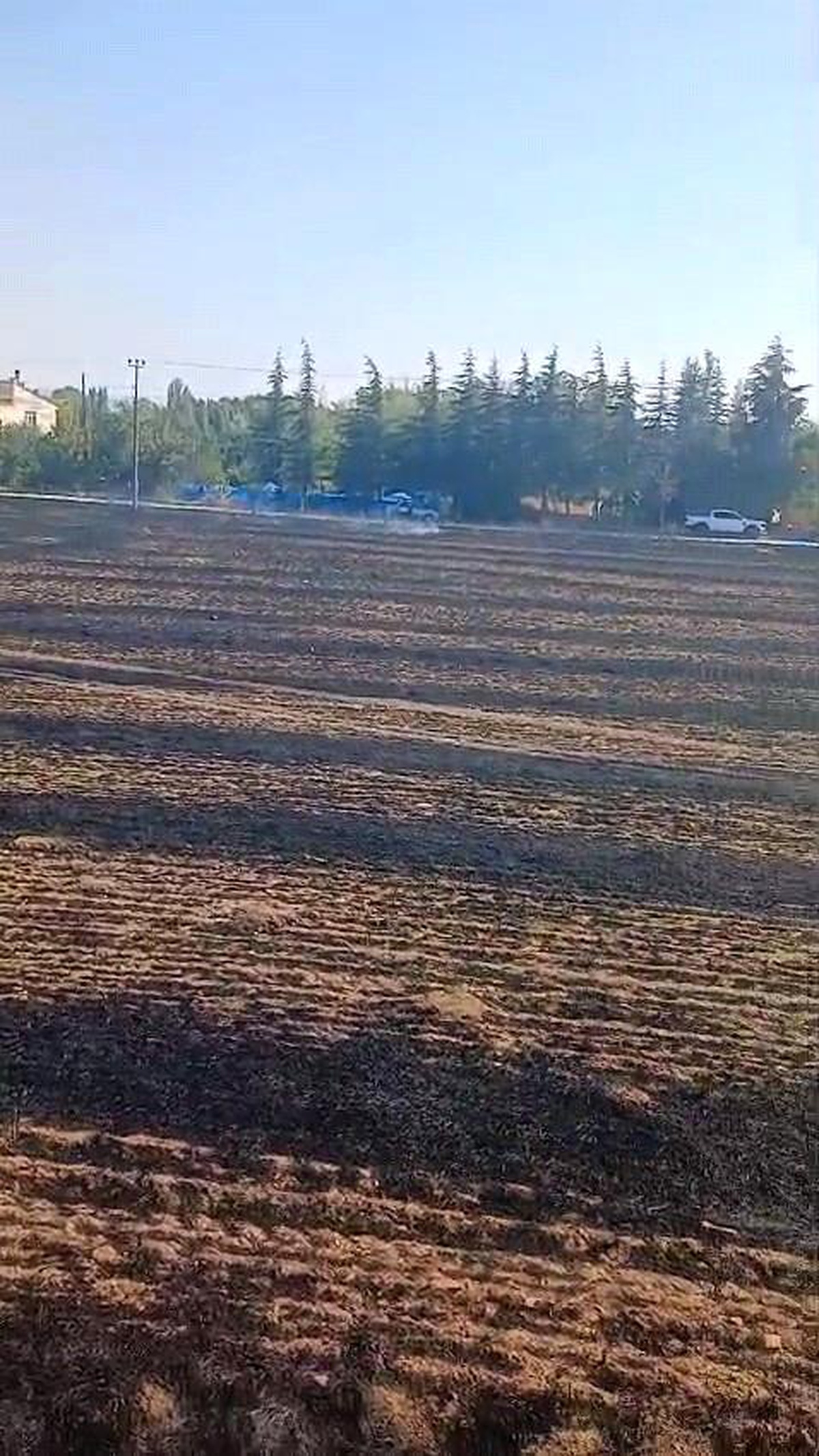 Eskişehir\'de Bahçede Yangın