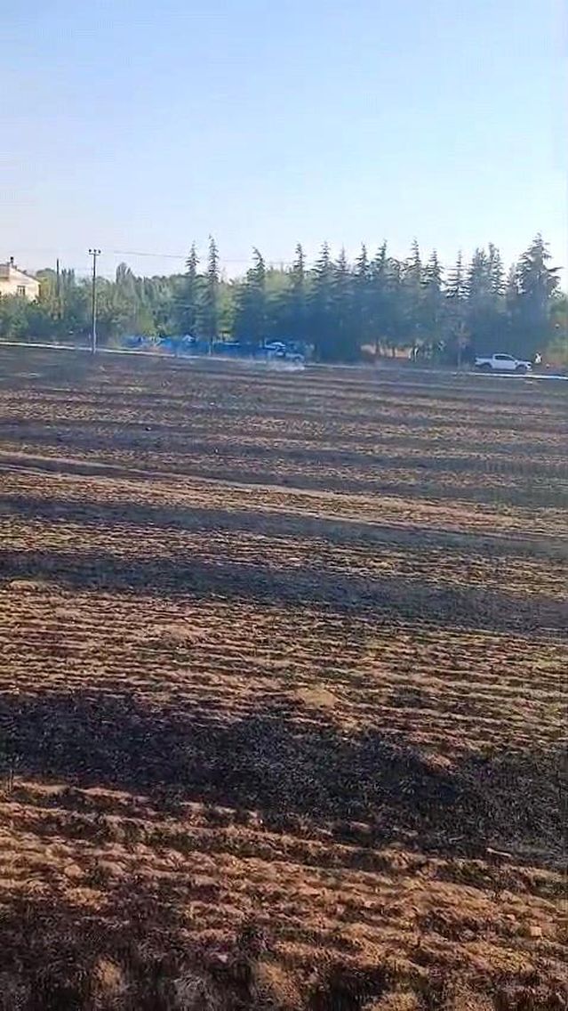Eskişehir’de Bahçede Yangın