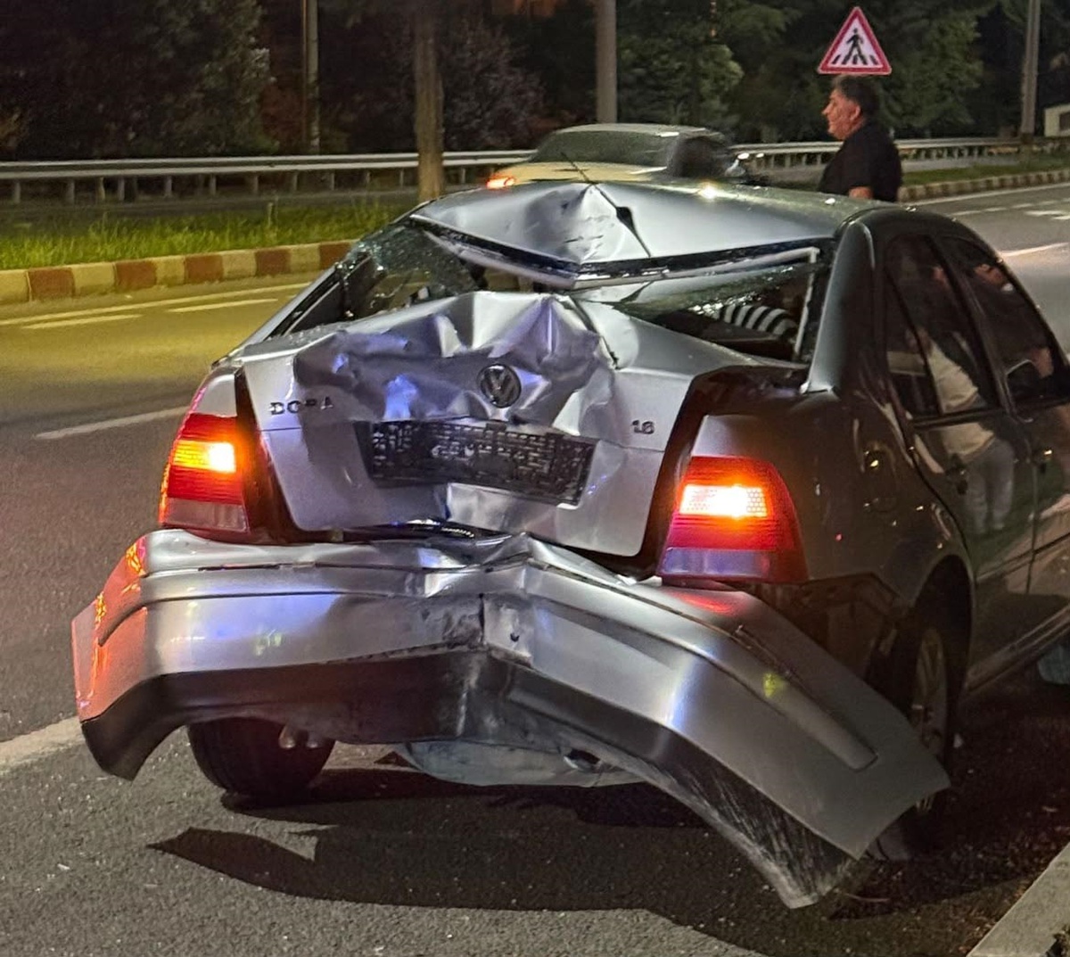 Emniyet Şeridinde Motosiklet Kazası