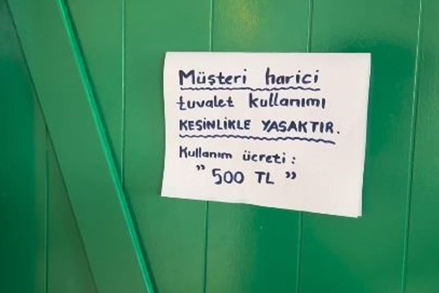 “Yok artık” dedirten görüntü! Tuvalet kullanmak 500 TL
