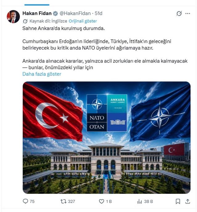 Fidan: Ankara Zirvesi NATO’nun Geleceğini Şekillendirecek