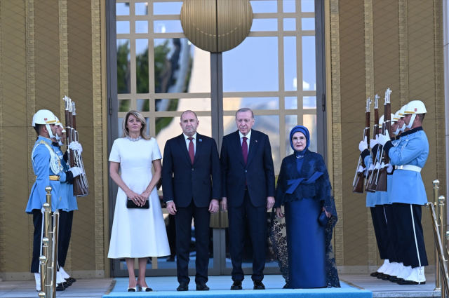 Beştepe'de resepsiyon! Erdoğan çifti, Trump'ı karşıladı