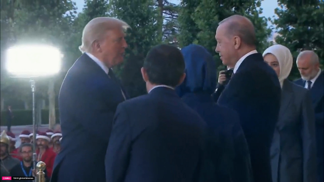 Beştepe'de resepsiyon! Erdoğan çifti, Trump'ı karşıladı