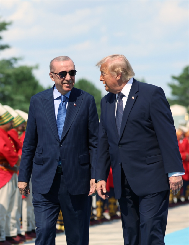 Beştepe'deki görüşme başladı! Cumhurbaşkanı Erdoğan ve Trump'tan ilk sözler