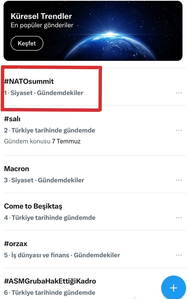NATO Zirvesi’nde ‘#NATOsummit’ etiketi dünyada zirvede