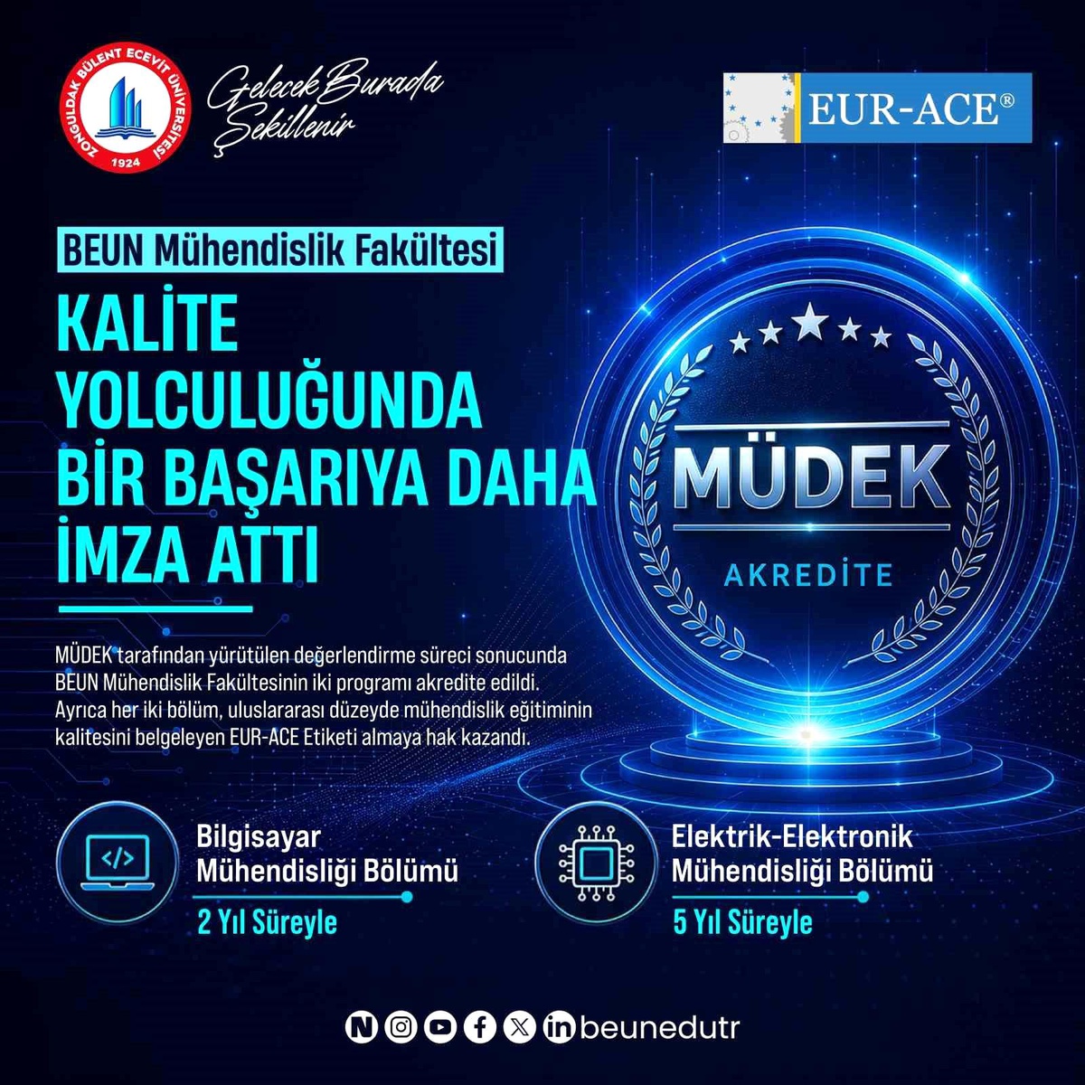 BEUN\'a MÜDEK Akreditasyonu