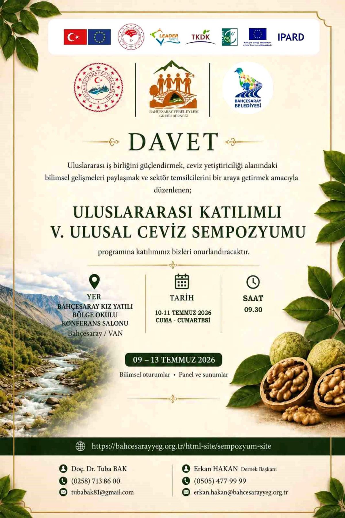 Cevizde verim ve kaliteyi artırmaya yönelik bilimsel çalışmalar Bahçesaray\'da masaya yatırılacak