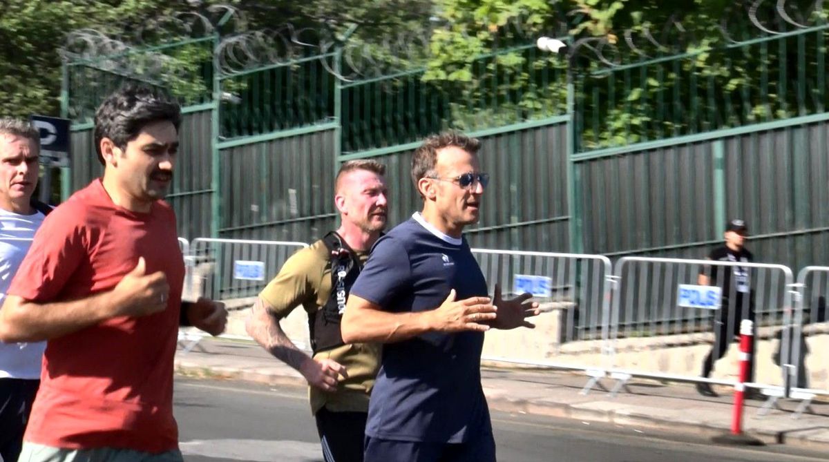 Macron, Ankara\'da Sabah Koşusu Yaptı