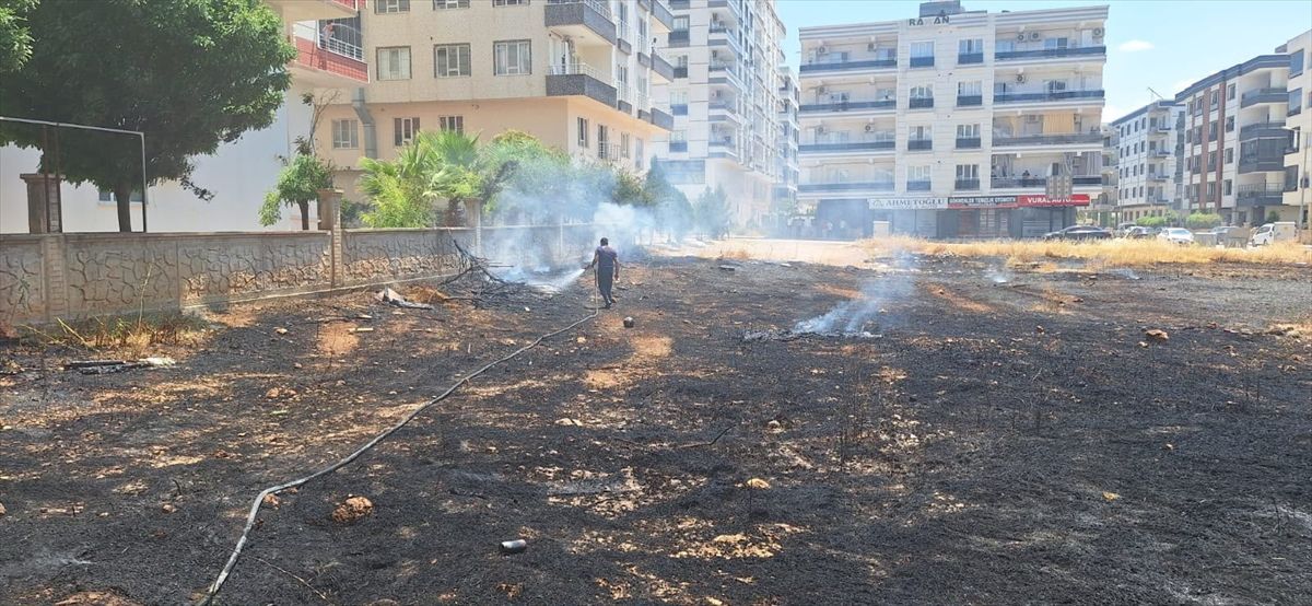 Kızıltepe\'de Ot Yangını Söndürüldü