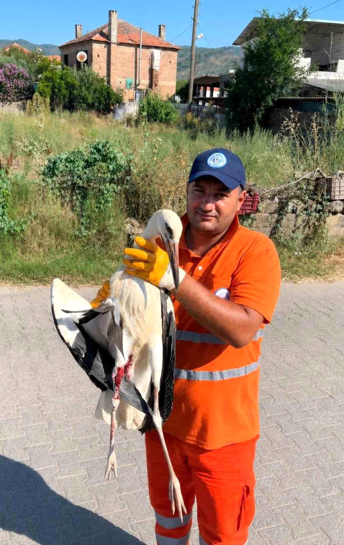 Temizlik personelinin duyarlılığı yaralı Leyleğe umut oldu