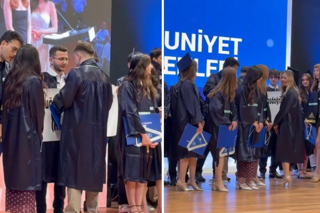 Yeditepe Üniversitesi’nde skandal! Ayetin önünü kapattılar, alkışlarla destek verdiler