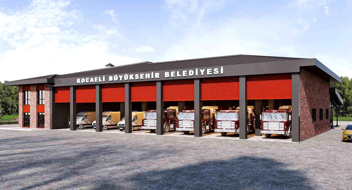 Gebze Yeni İtfaiye Hizmet Binası\'nın inşası sürüyor