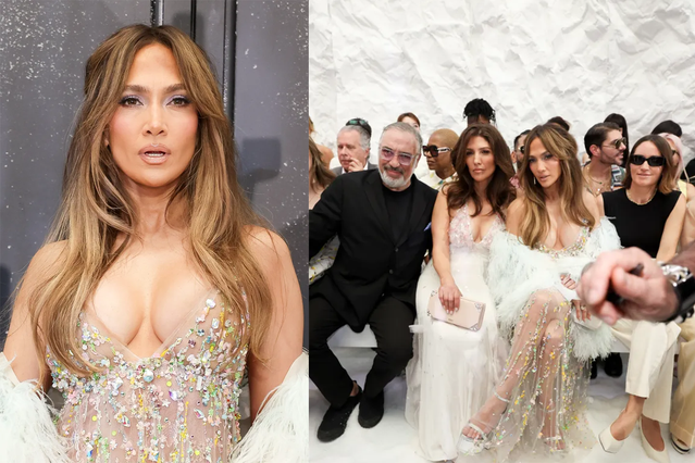 Jennifer Lopez, transparan elbisesiyle tüm bakışları üzerine topladı