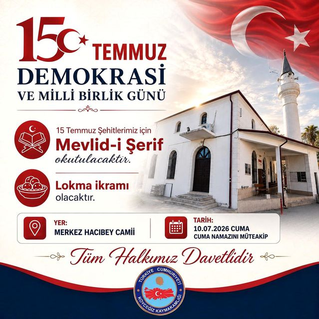 Köyceğiz’de şehitler için Mevlid-i Şerif